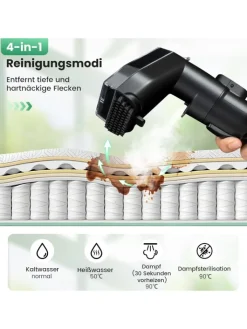 COSTWAY Staubsauger<1800W Polsterreiniger Gerät in Schwarz