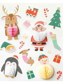 folia PAPER Kreativbedarf & Do-It-Yourself<Wabenballsticker "Christmas" in Bunt