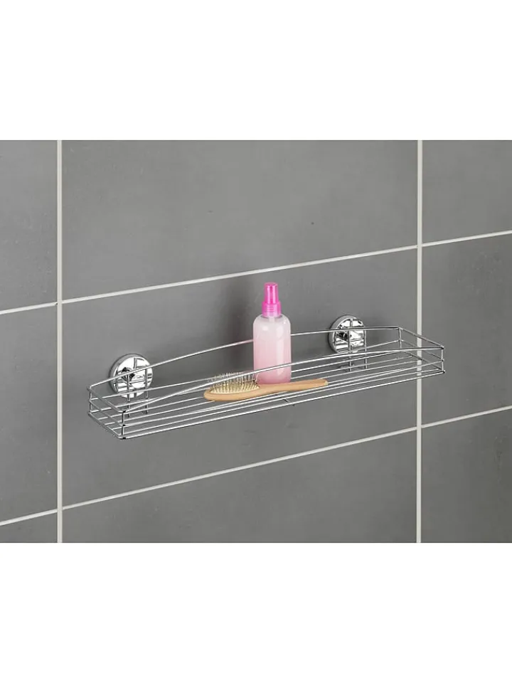 Wenko Badmöbel|Badezimmermöbel<Wandablage "Milazzo" in Chrom - (B)52 x (H)9 x (T)15 cm