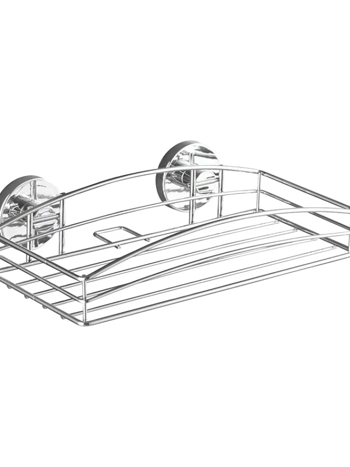 Wenko Badmöbel|Badezimmermöbel<Wandablage "Vacuum-Loc" in Chrom - (B)26 x (H)6,5 x (T)14 cm