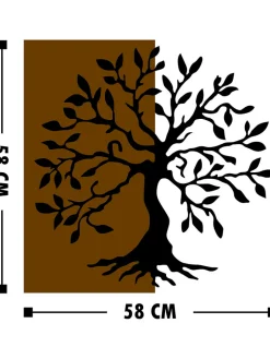 ABERTO DESIGN Wanddekoration<Wanddekor "Agac" - (B)58 x (H)58 cm
