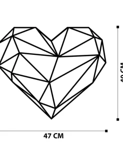 ABERTO DESIGN Wanddekoration<Wanddekor "Heart" - (B)47 x (H)40 cm