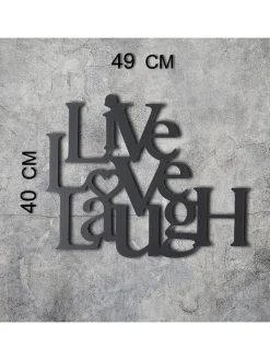 ABERTO DESIGN Wanddekoration<Wanddekor "Live Love Laugh" - (B)49 x (H)40 cm