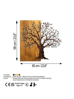 ABERTO DESIGN Wanddekoration<Wanddekor "Mysterious Tree" - (B)60 x (H)58 cm