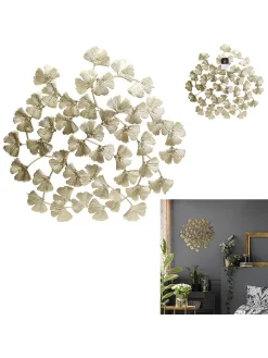 Rétro Chic Wanddekoration<Wanddekoration in Gold - (T)0,5 x Ø 48,5 cm