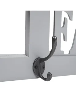 MCW Garderoben<Wandgarderobe C60 Family im Shabby-Look, Grau-blau