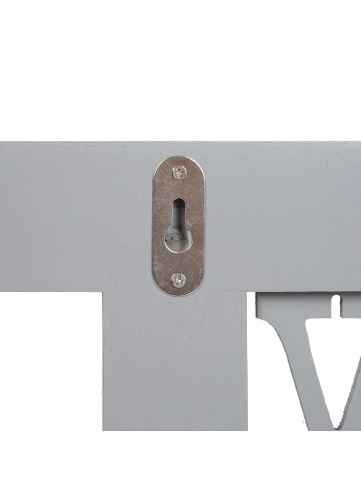 MCW Garderoben<Wandgarderobe C60 Family im Shabby-Look, Grau-blau