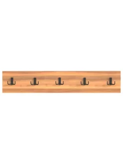 Evila Regale & Schränke|Garderoben<Wandgarderobe in Hellbraun - (B)80 cm - (H)17 cm - (T)1,8 cm