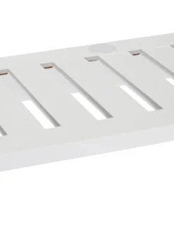 relaxdays Garderoben<Wandgarderobe in Weiß - (B)75 x (H)18 x (T)16 cm