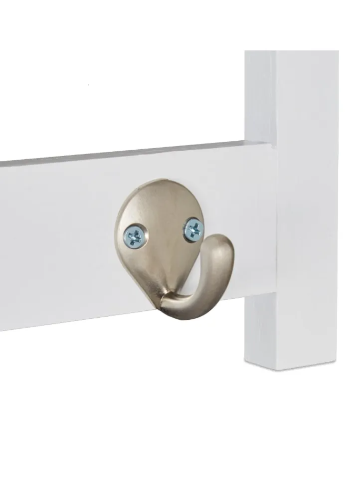 relaxdays Garderoben<Wandgarderobe in Weiß - (B)75 x (H)18 x (T)16 cm