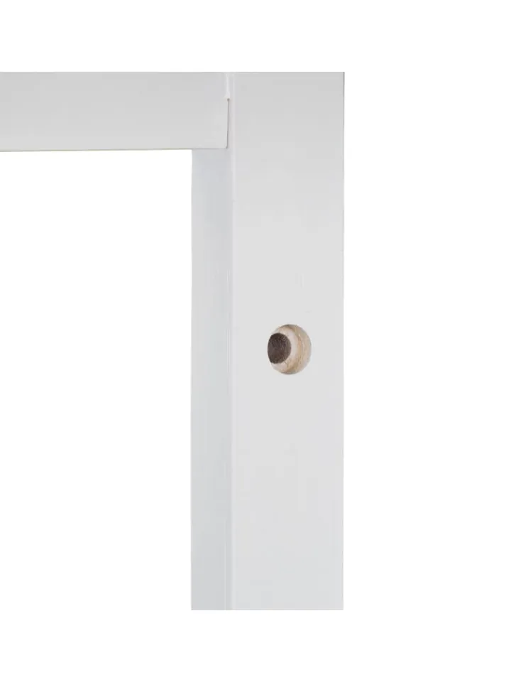 relaxdays Garderoben<Wandgarderobe in Weiß - (B)75 x (H)18 x (T)16 cm