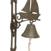 POSIWIO Gartendekoration<Wandglocke ''Boot'' in Braun - (B)18 x (H)39 x (T)10 cm