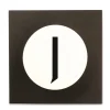 Design Letters Garderoben<Wandhaken "I" in Schwarz - (B)9 x (H)14 cm