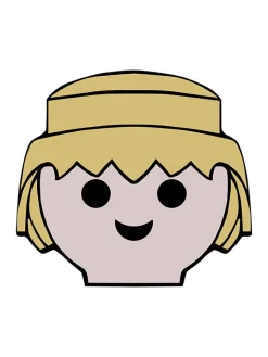 Playmobil Wanddekoration<Wandhaken " Boy" in Creme/ Gelb - (B)8 x (H)4 cm