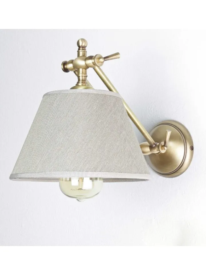 Licht-Erlebnisse Wandleuchten<Wandlampe (B)20 x (H)15 cm in Bronze hell glänzend Beige