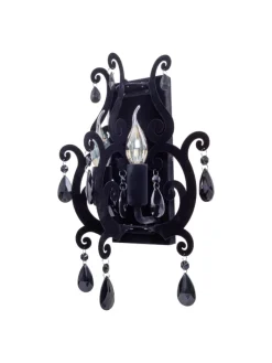 näve Wandleuchten<Wandleuchte "BLACK VELVET" in schwarz - (L)20 cm x (B)30 cm x (H)40 cm