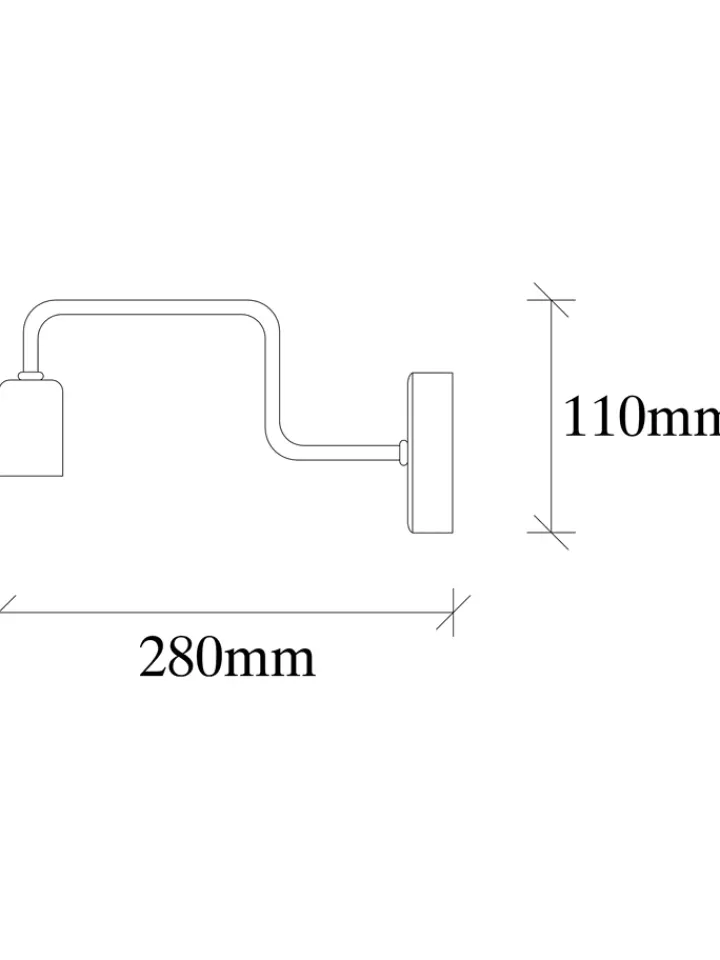 Opviq Wandleuchten<Wandleuchte "Denge" in Schwarz - (B)4 x (H)11 cm