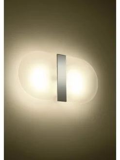 Nice Lamps Wandleuchten<Wandleuchte ELVIRA Chrom Weiß (L)35cm (B)5cm (H)18