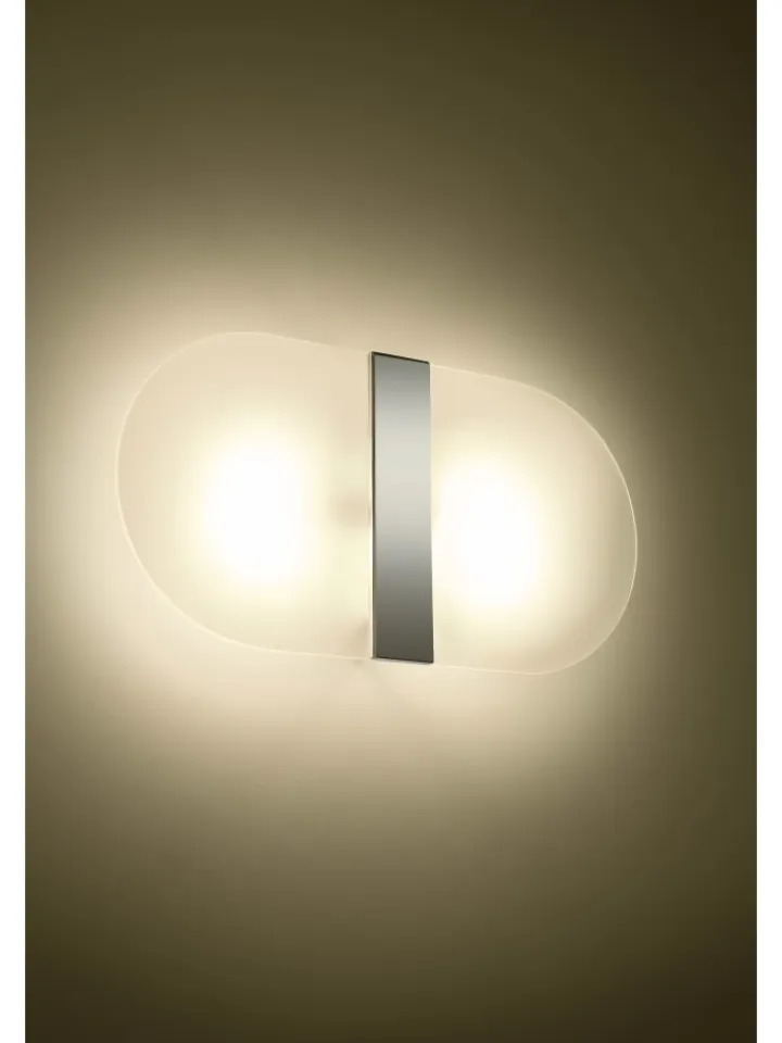Nice Lamps Wandleuchten<Wandleuchte ELVIRA Chrom Weiß (L)35cm (B)5cm (H)18