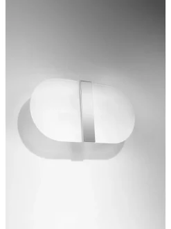 Nice Lamps Wandleuchten<Wandleuchte ELVIRA Chrom Weiß (L)35cm (B)5cm (H)18
