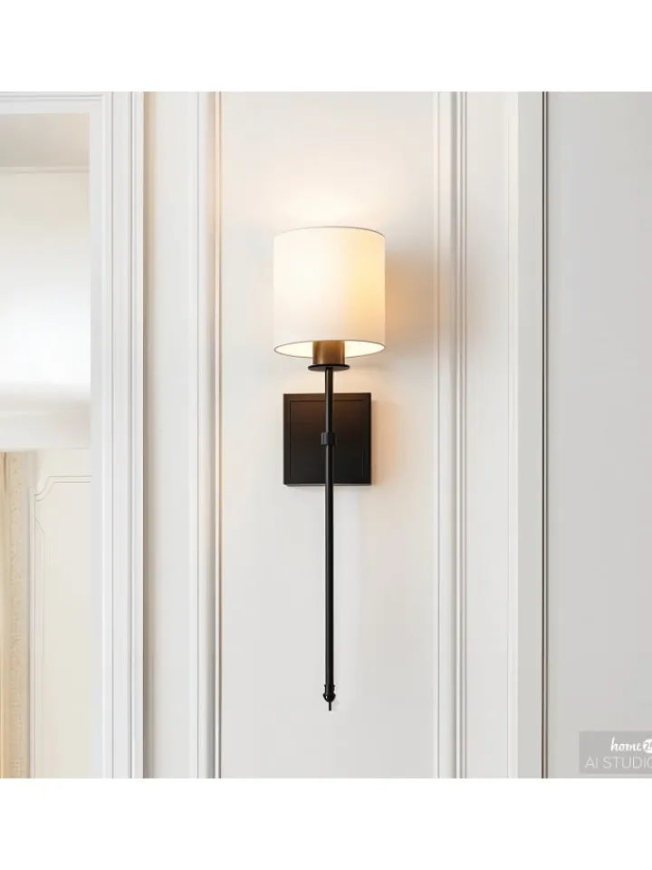 home24 Wandleuchten<Wandleuchte ESTE mit Akku-Leuchtmittel in Weiß / Schwarz