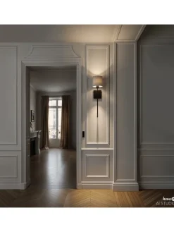 home24 Wandleuchten<Wandleuchte ESTE mit Akku-Leuchtmittel in Weiß / Schwarz
