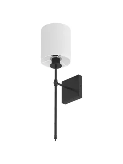 home24 Wandleuchten<Wandleuchte ESTE mit Akku-Leuchtmittel in Weiß / Schwarz