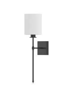 home24 Wandleuchten<Wandleuchte ESTE mit Akku-Leuchtmittel in Weiß / Schwarz
