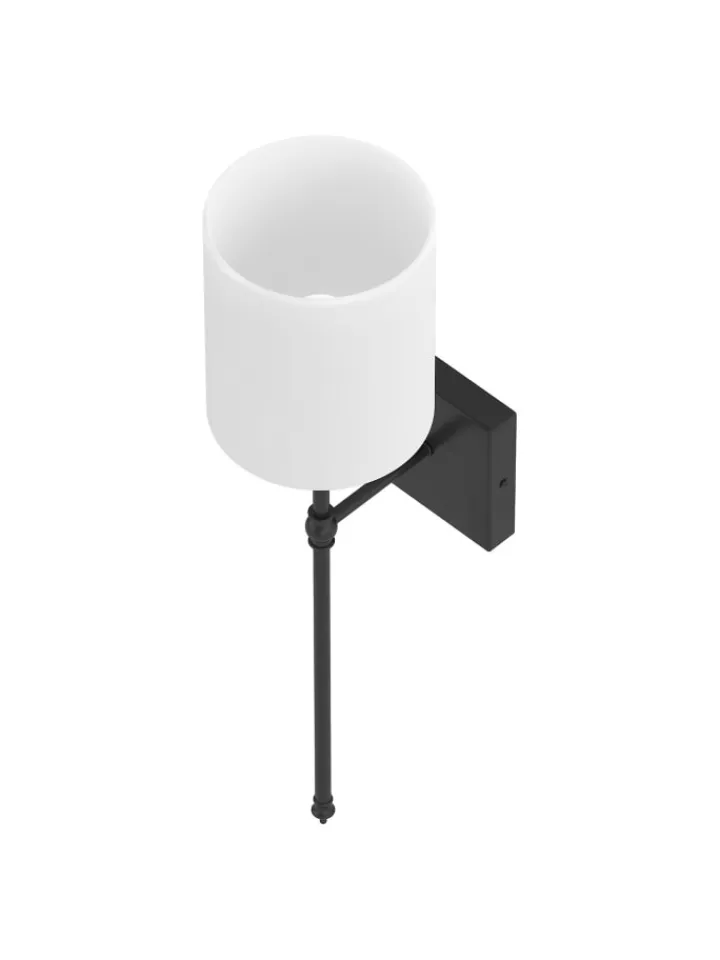 home24 Wandleuchten<Wandleuchte ESTE mit Akku-Leuchtmittel in Weiß / Schwarz