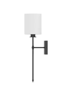 home24 Wandleuchten<Wandleuchte ESTE mit Akku-Leuchtmittel in Weiß / Schwarz