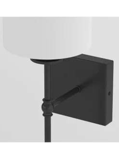 home24 Wandleuchten<Wandleuchte ESTE mit Akku-Leuchtmittel in Weiß / Schwarz