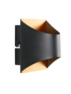 ZMH Wandleuchten<Wandleuchte 1-flammige G9 in schwarzgold Up and Down Design Vintage