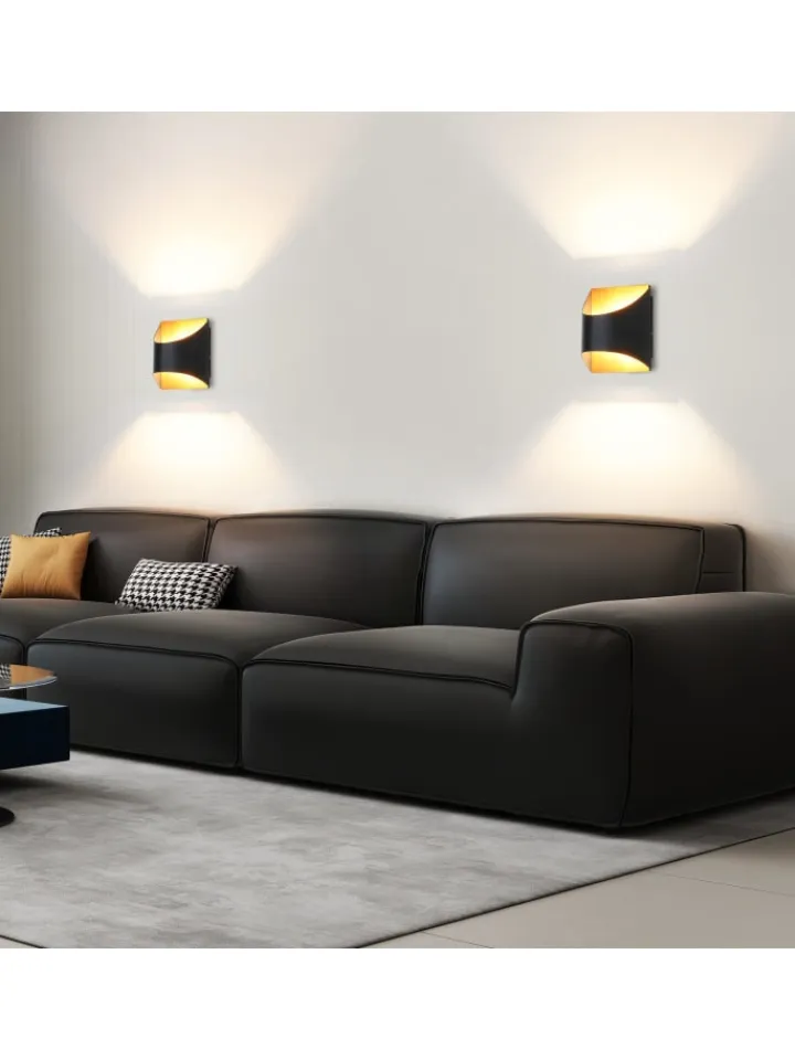 ZMH Wandleuchten<Wandleuchte 1-flammige G9 in schwarzgold Up and Down Design Vintage