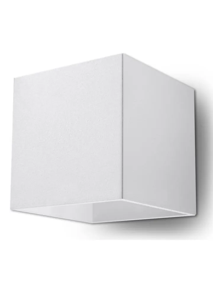 Nice Lamps Wandleuchten<Wandleuchte GEO 1 in Weiß aluminium quadratische Lampe loft 1xG9 LED
