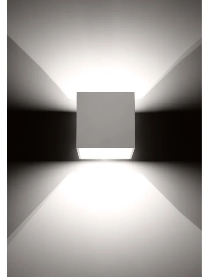Nice Lamps Wandleuchten<Wandleuchte GEO 1 in Weiß aluminium quadratische Lampe loft 1xG9 LED