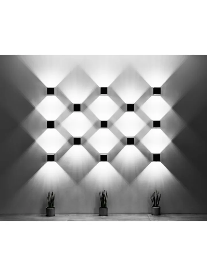 Nice Lamps Wandleuchten<Wandleuchte GEO 1 in Weiß aluminium quadratische Lampe loft 1xG9 LED