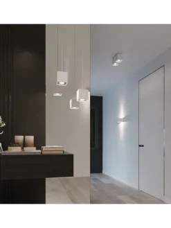 Nice Lamps Wandleuchten<Wandleuchte GEO 1 in Weiß aluminium quadratische Lampe loft 1xG9 LED