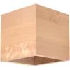 Nice Lamps Wandleuchten<Wandleuchte "GEO" in Natur Holz Lichtrichtung auf und ab 1xG9 LED