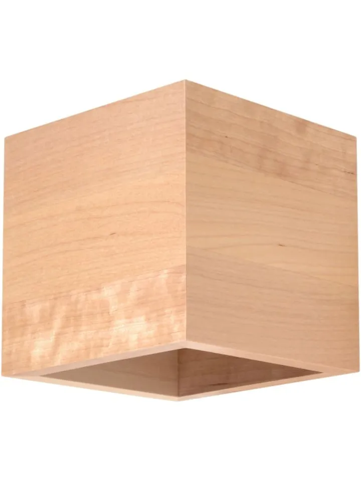 Nice Lamps Wandleuchten<Wandleuchte "GEO" in Natur Holz Lichtrichtung auf und ab 1xG9 LED