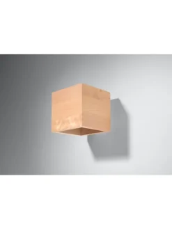 Nice Lamps Wandleuchten<Wandleuchte "GEO" in Natur Holz Lichtrichtung auf und ab 1xG9 LED