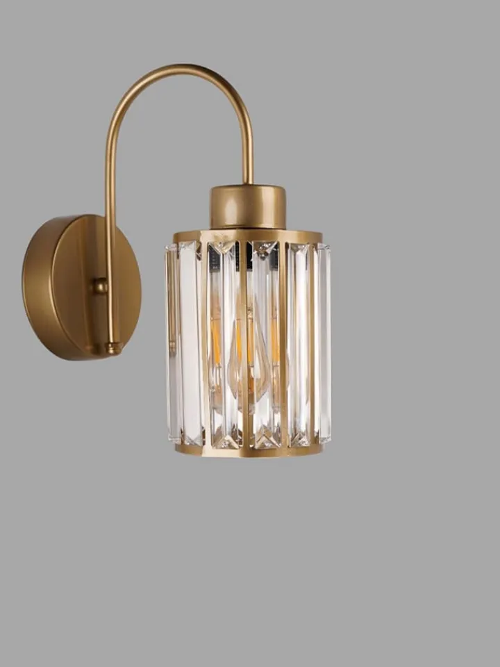 ABERTO DESIGN Wandleuchten<Wandleuchte in Gold - (HB)30 x Ø 12 cm