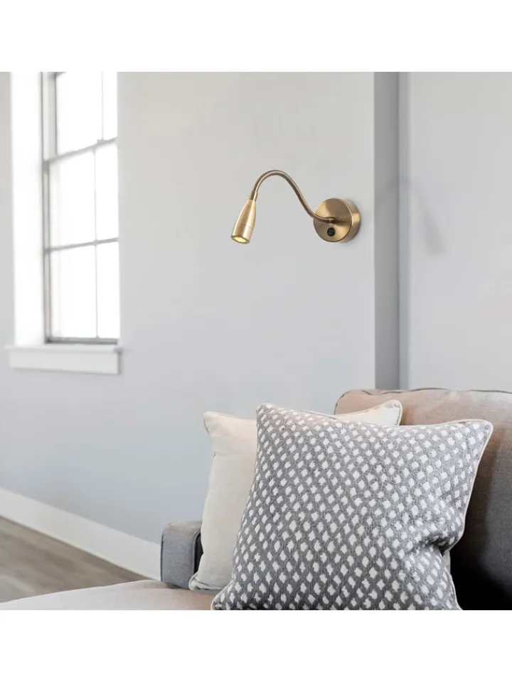 Opviq Wandleuchten<Wandleuchte in Gold - (L)40 cm