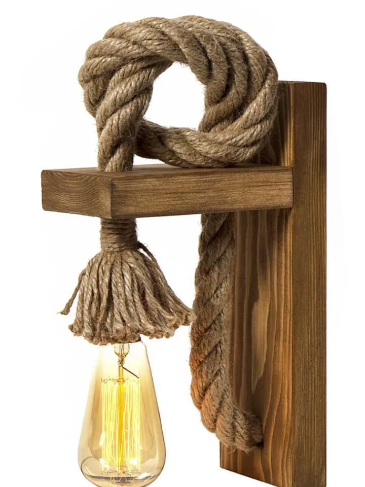 Opviq Wandleuchten<Wandleuchte in Hellbraun - (B)10 x (H)30 cm