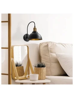 Opviq Wandleuchten<Wandleuchte in Schwarz - (B)27 x (H)36 cm