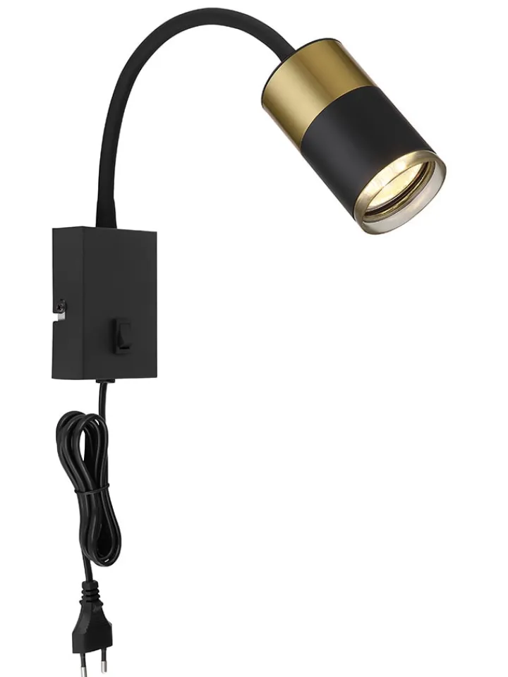 Globo lighting Wandleuchten<Wandleuchte in Schwarz/ Gold - (H)33 cm