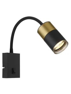 Globo lighting Wandleuchten<Wandleuchte in Schwarz/ Gold - (H)33 cm