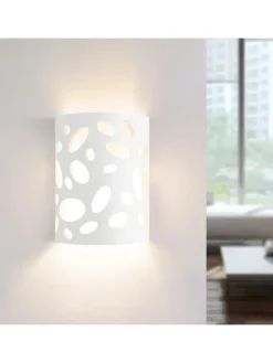 ZMH Wandleuchten<Wandleuchte in weiß E14 Up and Down Design Modern Hallampe Gipslampe