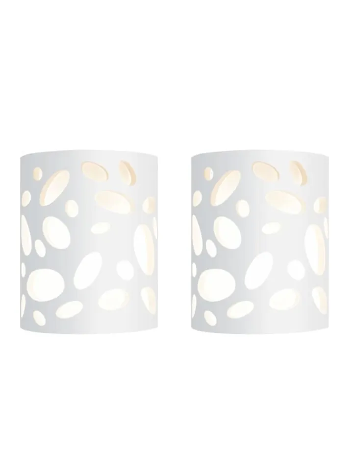 ZMH Wandleuchten<Wandleuchte in weiß E14 Up and Down Design Modern Hallampe Gipslampe