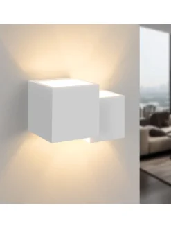 ZMH Wandleuchten<Wandleuchte in weiß 2-flammige G9 Up and Down Design Gips Modern