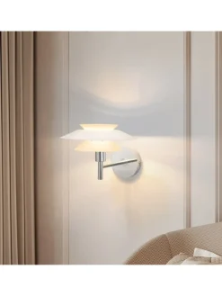 ZMH Wandleuchten<Wandleuchte in weiß 1-flammige G9 Metall Moderne Kreative Nachttischlampe